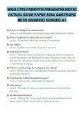 WGU C798 PANOPTO PRESENTER NOTES ACTUAL EXAM PAPER 2026 QUESTIONS WITH ANSWERS GRADED A&plus;