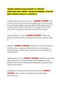 TRAUMA NURSING EXAM REVIEW 415 VERIFIED  QUESTIONS AND CORRECT DETAILED ANSWERS &vert; UPDATED  NEW VERSION 2026&sol;2027 &vert;&vert; GRADED A&plus; TRAUMA NURSING EXAM REVIEW 415 VERIFIED  QUESTIONS AND CORRECT DETAILED ANSWERS &vert; UPDATED  NEW VERSION 2026&sol;2027 &vert;&vert; GRADED A&plus; 