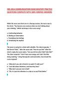 NRS 3016 COMMUNICATION EXAM MASTERY PRACTICE QUESTIONS COMPLETE WITH 100&percnt; VERIFIED ANSWERS