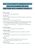 WGU C798 PANOPTO PRESENTER NOTES FINAL TEST 2026 QUESTIONS WITH CORRECT ANSWERS GRADED A&plus;