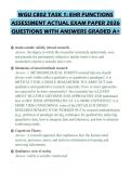 WGU C802 TASK 1&colon; EHR FUNCTIONS ASSESSMENT ACTUAL EXAM PAPER 2026 QUESTIONS WITH ANSWERS GRADED A&plus;