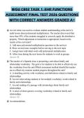 WGU C802 TASK 1&colon; EHR FUNCTIONS ASSESSMENT FINAL TEST 2026 QUESTIONS WITH CORRECT ANSWERS GRADED A