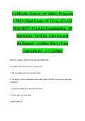 California Motorcycle Safety Program CMSP Final Exam ACTUAL EXAM 2026&sol;2027 &vert; Practice Examination &vert; 50 Questions &vert; Verified Answers and Rationales &vert; Verified Q&A &vert; Pass Guaranteed - A&plus; Graded