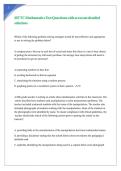 MTTC Mathematics Test Questions with accurate detailed solutions