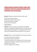 PENNSYLVANIA NOTARY PUBLIC EXAM&colon; 300&plus; COMPLETE PRACTICE QUESTION BANK WITH ANSWERS AND RATIONALES