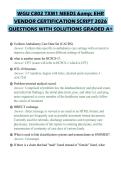 WGU C802 TXM1 NEEDS & EHR VENDOR CERTIFICATION SCRIPT 2026 QUESTIONS WITH SOLUTIONS GRADED A&plus;