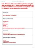 D196- Principles of Financial and Managerial Accounting Test  Bank Final Exam 2026-2027 &vert;&vert; Most Recent Exam Actual Complete Real  Exam Questions And Correct Answers &lpar;Verified Answers&rpar; Already Graded  A&plus; &vert; Guaranteed Success&excl;&excl; Newest Exam &vert; Just Released&excl;&excl;