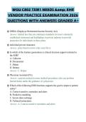 WGU C802 TXM1 NEEDS & EHR VENDOR PRACTICE EXAMINATION 2026 QUESTIONS WITH ANSWERS GRADED A&plus;