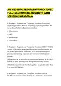 ATI MED SURG RESPIRATORY PROCTORED  FULL SOLUTION 2026 QUESTIONS WITH  SOLUTIONS GRADED A&plus; 