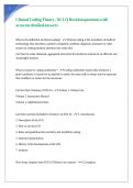 Clinical Coding Theory - NCCQ Revision questions with accurate detailed answers