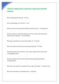 Clinical Coding Theory Questions with precise detailed solutions