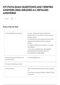 CFI FMVA EXAM QUESTIONS AND VERIFIED ANSWERS 2026 &lpar;GRADED A&plus;&rpar; DETAILED ANSWERS&excl;&excl;