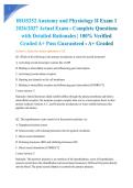 BIOS252 Anatomy and Physiology II Exam 1 2026&sol;2027 Actual Exam - Complete Questions with Detailed Rationales &vert; 100&percnt; Verified Graded A&plus; Pass Guaranteed - A&plus; Graded