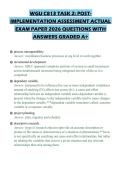 WGU C813 TASK 2&colon; POSTIMPLEMENTATION ASSESSMENT ACTUAL EXAM PAPER 2026 QUESTIONS WITH ANSWERS GRADED A&plus;WGU C813 TASK 2&colon; POSTIMPLEMENTATION ASSESSMENT ACTUAL EXAM PAPER 2026 QUESTIONS WITH ANSWERS GRADED A&plus;