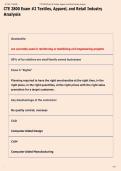 CTE 2800 Exam &num;2 Textiles&comma; Apparel&comma; and Retail Industry  Analysis 