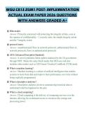 WGU C813 ZGM1 POST- IMPLEMENTATION PRACTICE EXAMINATION 2026 QUESTIONS WITH ANSWERS GRADED A&plus;