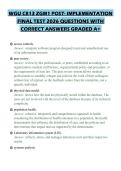 WGU C813 ZGM1 POST- IMPLEMENTATION PRACTICE EXAMINATION 2026 QUESTIONS WITH ANSWERS GRADED A&plus;