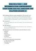 WGU C816 TASK 1 &ndash; EHR IMPLEMENTATION COMPREHENSIVE STUDY GUIDE 2026 FULL QUESTIONS AND SOLUTIONS GRADED A&plus;