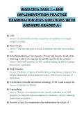 WGU C816 TASK 1 &ndash; EHR IMPLEMENTATION PRACTICE EXAMINATION 2026 QUESTIONS WITH ANSWERS GRADED A&plus;