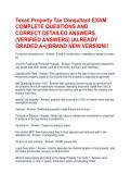 Texas Property Tax Consultant EXAM COMPLETE QUESTIONS AND CORRECT DETAILED ANSWERS &lpar;VERIFIED ANSWERS&rpar; &vert;ALREADY GRADED A&plus;&vert;&vert;BRAND NEW VERSION&excl;&excl;