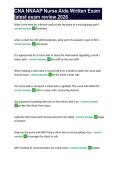 CNA NNAAP Nurse Aide Written Exam latest exam review 2026