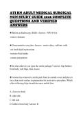 ATI RN ADULT MEDICAL SURGICAL  NGN STUDY GUIDE 2026 COMPLETE  QUESTIONS AND VERIFIED  ANSWERS  