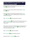 COHN EXAM Review Questions Q&As &lpar;Verified Answers&rpar; 2026