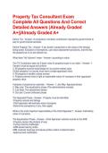 Property Tax Consultant Exam Complete All Questions And Correct Detailed Answers &vert;Already Graded A&plus;&vert;&vert;Already Graded A&plus;