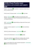 COHN-S Exam Practice exam Questions and answers past papers 2026
