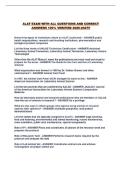 ALAT EXAM WITH ALL QUESTIONS AND CORRECT ANSWERS 100&percnt; VERIFIED 2026-2027&excl;&excl;