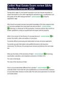Colibri Real Estate Exam review Q&As &lpar;Verified Answers&rpar; 2026