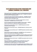 ALAT CERTIFICATION STUDY QUESTIONS AND CORRECT ANSWERS 100&percnt; VERIFIED&excl;&excl;