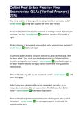 Colibri Real Estate Practice Final Exam review Q&As &lpar;Verified Answers&rpar; 2026