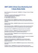 RSPT 2255 Critical Care Monitoring Unit 1 Exam Study Guide