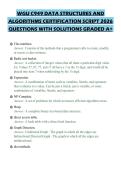 WGU C949 DATA STRUCTURES AND ALGORITHMS CERTIFICATION SCRIPT 2026 QUESTIONS WITH SOLUTIONS GRADED A&plus;