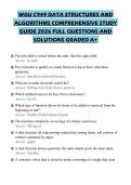 WGU C949 DATA STRUCTURES AND ALGORITHMS COMPREHENSIVE STUDY GUIDE 2026 FULL QUESTIONS AND SOLUTIONS GRADED A&plus;