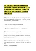 ATI RN CAPSTONE COMPREHENSIVE  ASSESSMENT PROCTORED EXAMS EXAM  SCRIPT FINAL PAPER 2026 COMPLETE  QUESTIONS AND VERIFIED ANSWERS  GRADED A&plus;
