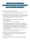 WGU D023 PRE-ASSESSMENT CERTIFICATION SCRIPT 2026 QUESTIONS WITH SOLUTIONS GRADED A&plus;