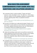 WGU D023 PRE-ASSESSMENT COMPREHENSIVE STUDY GUIDE 2026 FULL QUESTIONS AND SOLUTIONS GRADED A&plus;