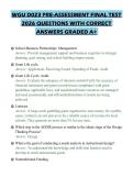 WGU D023 PRE-ASSESSMENT FINAL TEST 2026 QUESTIONS WITH CORRECT ANSWERS GRADED A&plus;