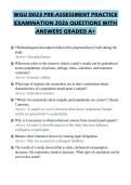 WGU D023 PRE-ASSESSMENT PRACTICE EXAMINATION 2026 QUESTIONS WITH ANSWERS GRADED A&plus;