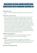 WGU D024 ACTUAL EXAM PAPER 2026 QUESTIONS WITH ANSWERS GRADED A&plus;