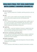 WGU D024 FINAL TEST 2026 QUESTIONS WITH CORRECT ANSWERS GRADED A&plus;