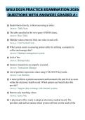 WGU D024 PRACTICE EXAMINATION 2026 QUESTIONS WITH ANSWERS GRADED A&plus;