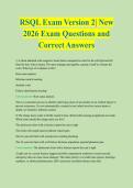 RSQL Exam Version 2&vert; New 2026 Exam Questions and Correct Answers