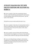 ATI RN EXIT EXAM NGN 2026 TEST PAPER  PRACTICE QUESTIONS AND SOLUTIONS FULL  REVIEW A&plus; 