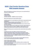 N2261 -Final Practice Questions Exam With Complete Answers