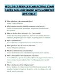 WGU D117 FEMALE PLAN ACTUAL EXAM PAPER 2026 QUESTIONS WITH ANSWERS GRADED A&plus;