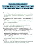 WGU D117 FEMALE PLAN COMPREHENSIVE STUDY GUIDE 2026 FULL QUESTIONS AND SOLUTIONS GRADED A&plus;