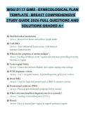 WGU D117 GIM3 - GYNECOLOGICAL PLAN TEMPLATE - BREAST COMPREHENSIVE STUDY GUIDE 2026 FULL QUESTIONS AND SOLUTIONS GRADED A&plus;